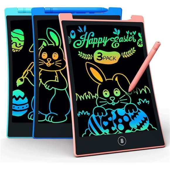 3 Packs LCD Writing Tablet, Drawing Pad Doodle Board Erasable, Age 3 - 8 Years - Picture 1 of 6